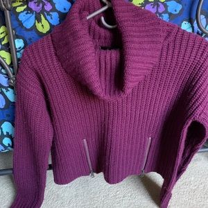 AQUA Cropped Sweater